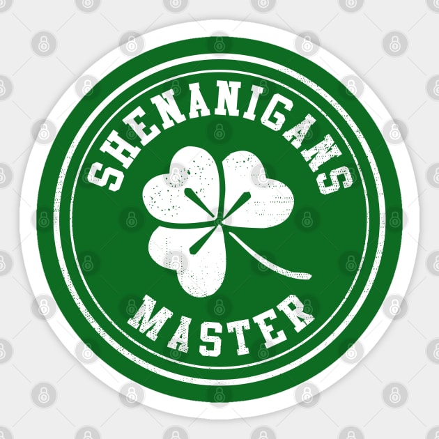 Shenanigans Master. Funny Saint Patricks Day Sticker by AndArte